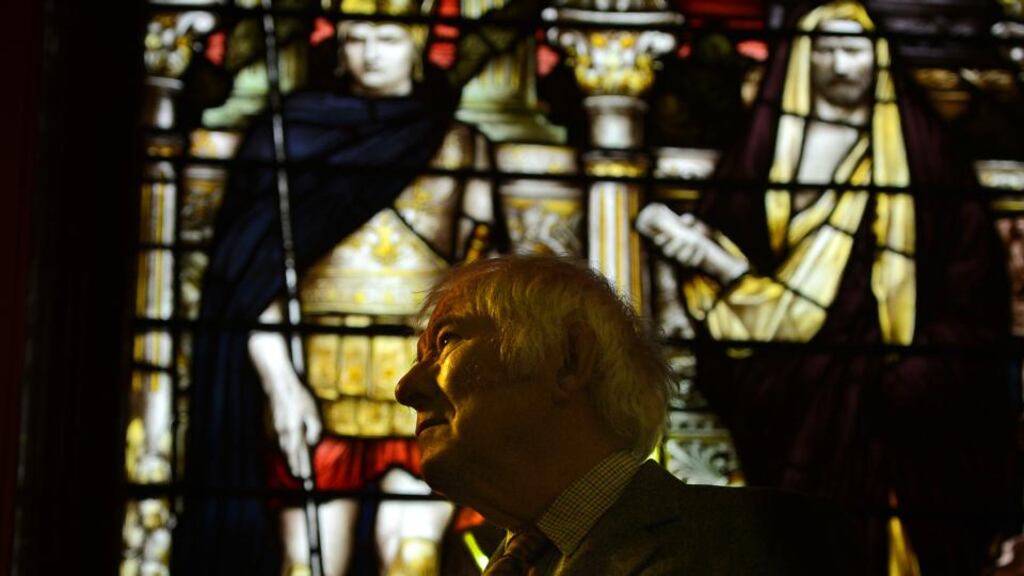 Seamus Heaney in Trinity College Dublin in 2012. Photograph: Cyril Byrne
