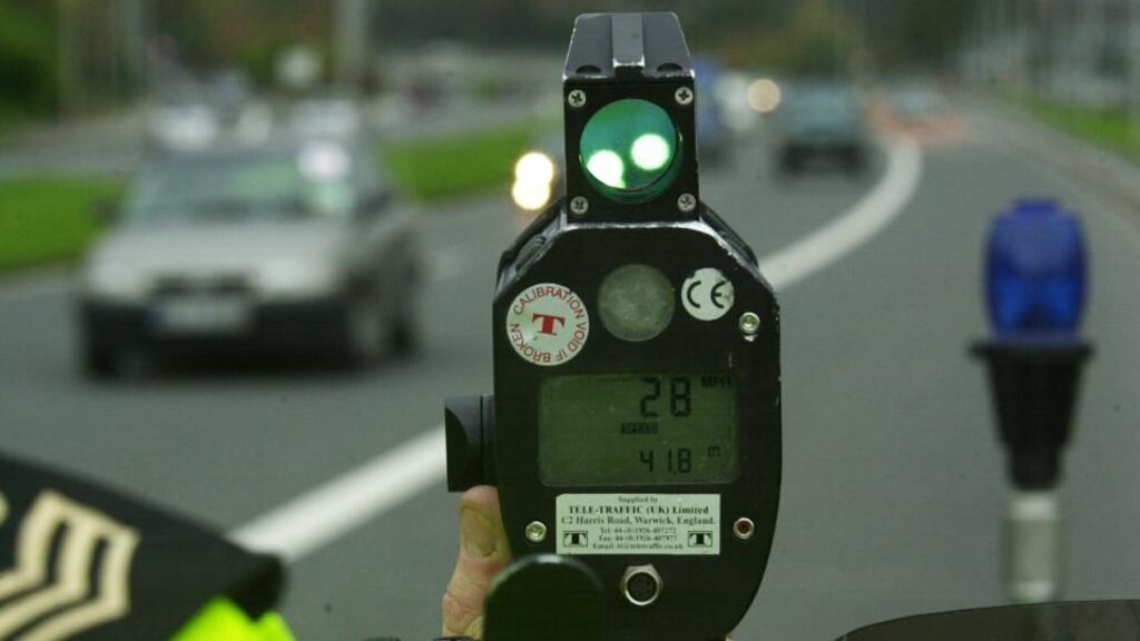 File image of a speed camera mounted on the Stillorgan Road in Dublin. Former chief superintendent John O’Brien has said the biggest issues he identified in the penalty points system were problems in serving summonses to motorists who ignored initial demands to pay fines and take their points. Photograph: Cyril Byrne/The Irish Times