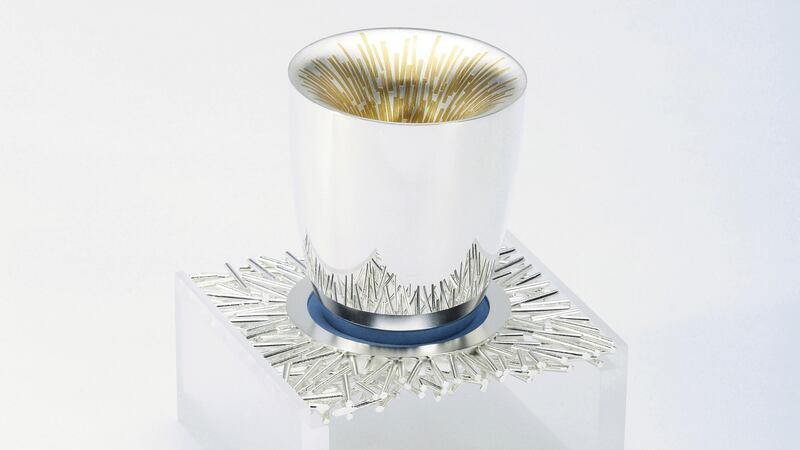 Vortex is a vessel by Eimear Conyard, who has been running the goldsmithing course for the Crafts Council in Kilkenny for the past decade.