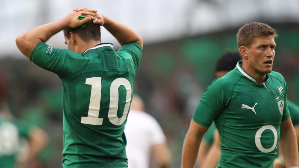 Ronan O’Gara and Jonathan Sexton: set to meet up again at Racing Metro.