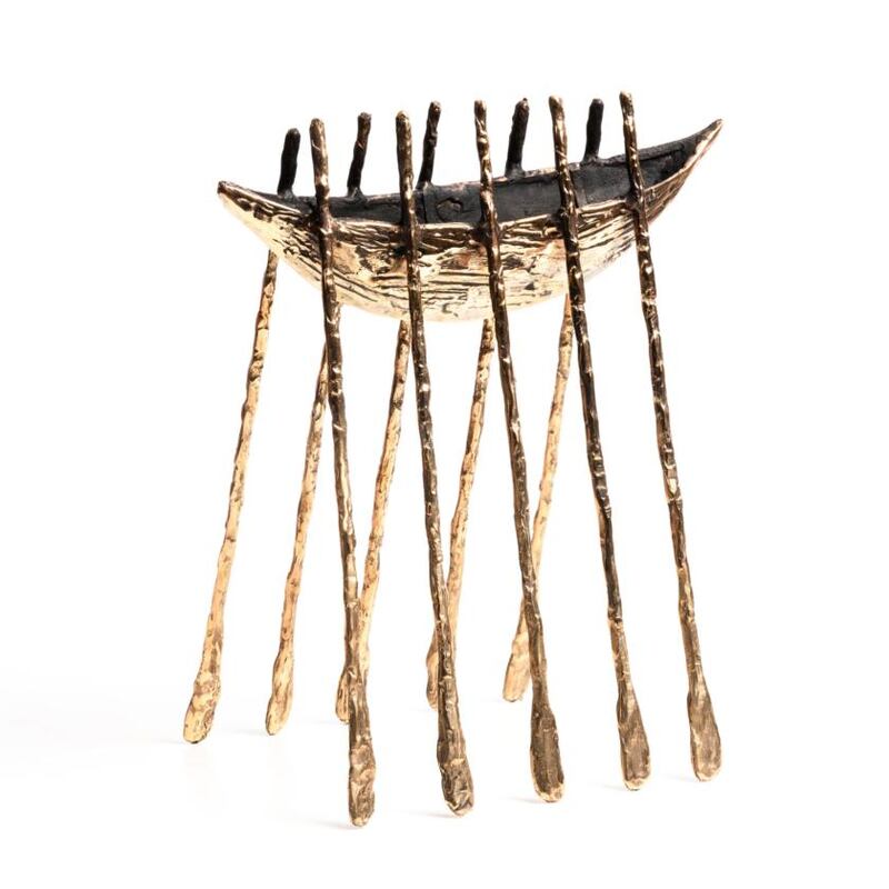 Lot 68 Long Oar Boat by John Behan (€4,000- €6,000) at the Morgan O’Driscoll sale