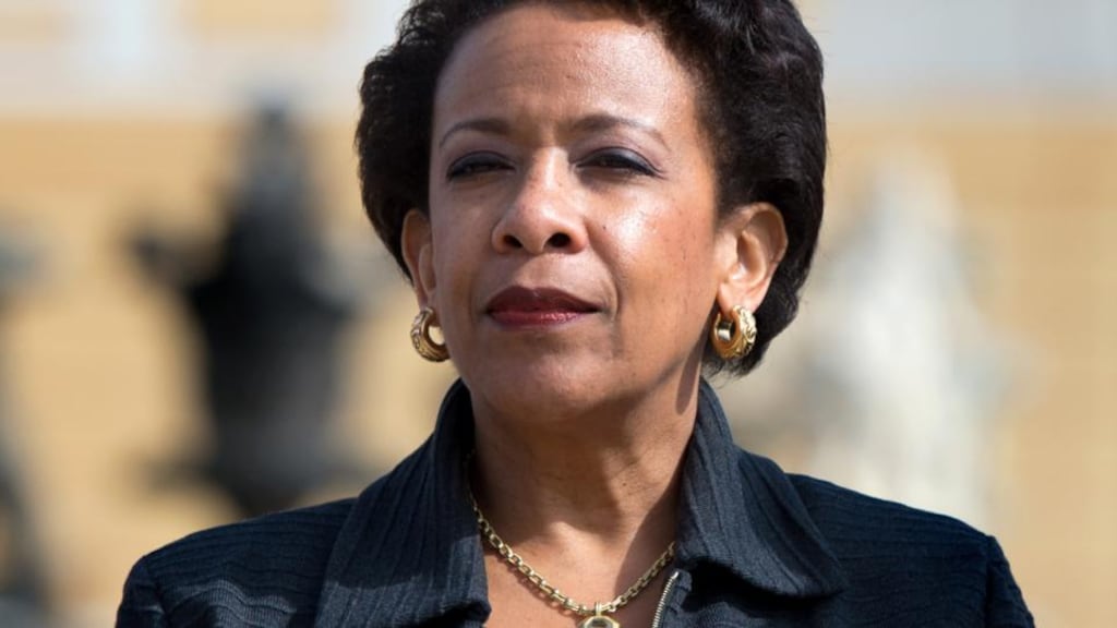 ‘It is magnificently apt that Fifa’s nemesis turns out to be a woman. Loretta Lynch, the five-foot, US attorney general, has taken on Mafia bosses, terrorists and sex traffickers. With that kind of CV, she might even sort out Fifa. And she’s all of 56.’ Photograph: ARNO BURGI/AFP/Getty Images