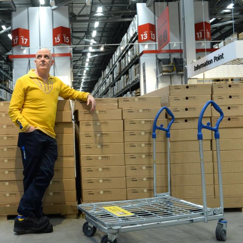 Ikea shift: Conor Pope takes a breather. Photograph: Dara Mac Dónaill