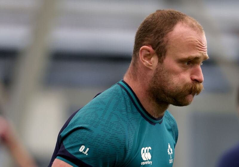 Oli Jager also took part in Ireland training on Tuesday. Photograph: Dan Sheridan/Inpho