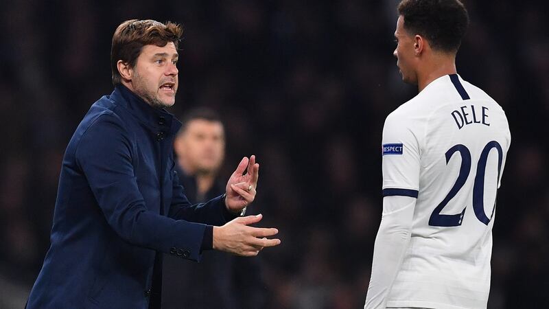 Spurs manager Mauricio Pochettino gestures to Dele Alli during the Champions League game against Red Star Belgrade at the Tottenham Hotspur Stadium, London, on October 22nd. Photograph: Ben Stansall/AFP via Getty Images