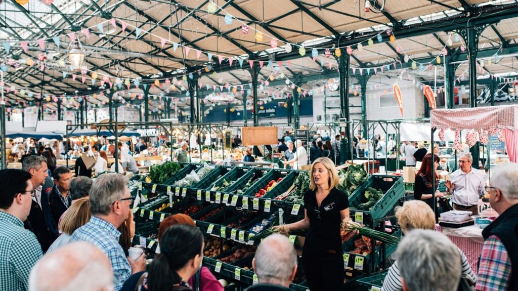 Caroline Wilson of Taste and Tour NI leads a food tour in Belfast.