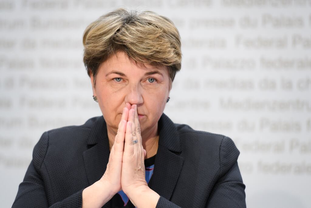Swiss defence minister Viola Amherd. Photograph: Fabrice Coffrini/AFP via Getty