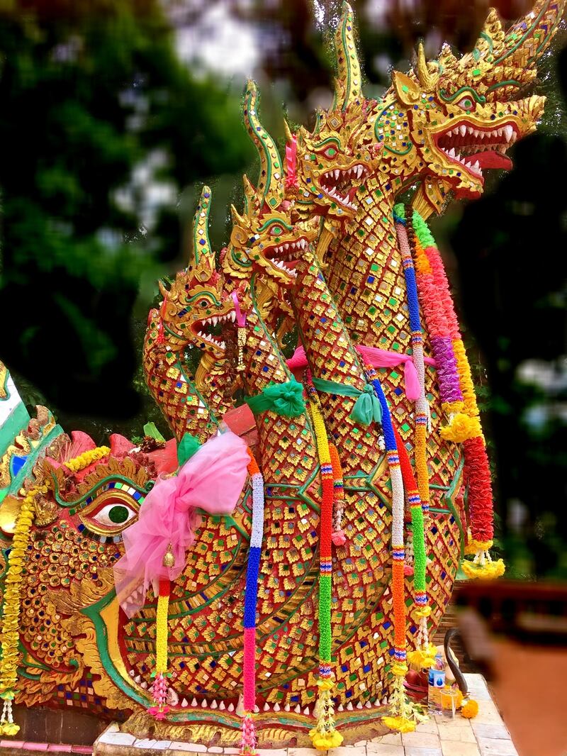 Base of stairs at Wat Doi Suthep