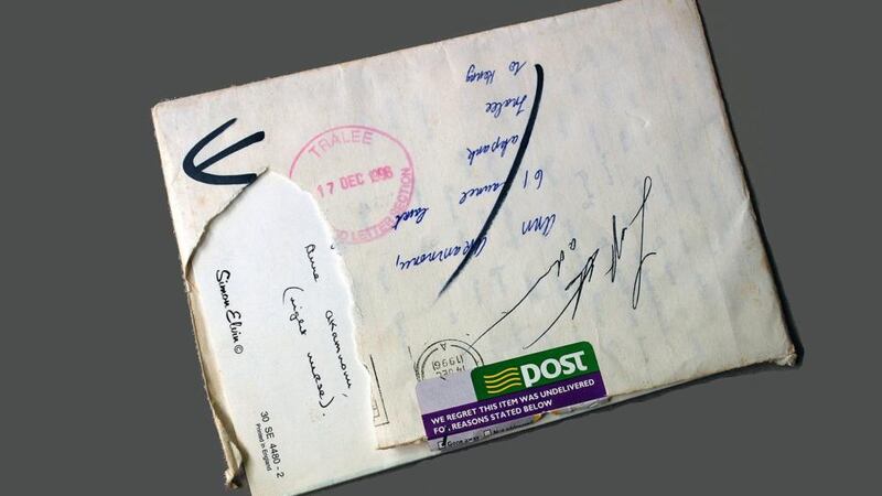 ENVELOPE: “This was sent to me from the night nurse . I still have a very strong contact emotionally with her through the card . From time to time you’d take it out and read it and you’d kind of get solace from it” – Bernice Jones