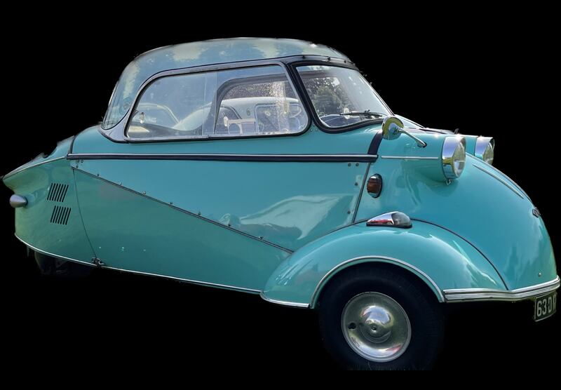 1963 Messerschmitt KR 200 is based on the cockpit of fighter plane ME109 and has a flying column instead of a steering wheel