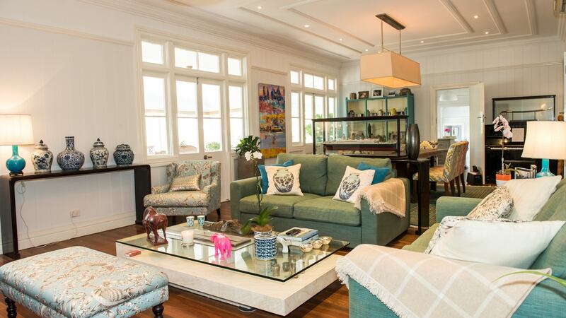 In the living room there’s a model of the Titanic that she bought in an antiques shop in Hong Kong as a gift to her husband