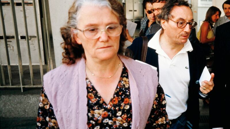 Monique Villemin, the grandmother of Gregory Villemin, leaving the courthouse in Epinal. Photograph: Marcel Mochet/AFP/Getty Images