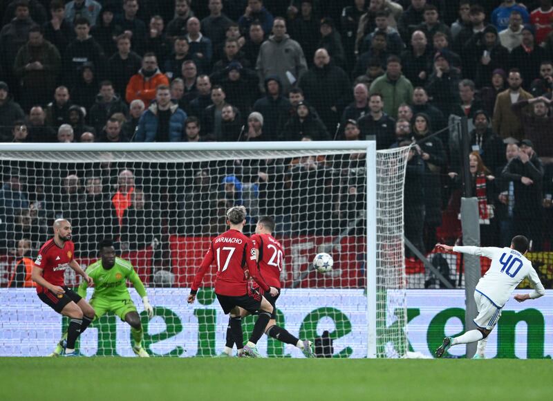 FC Copenhagen's Roony Bardghji scores. Photograph: JJonathan Nackstrand/AFP via Getty