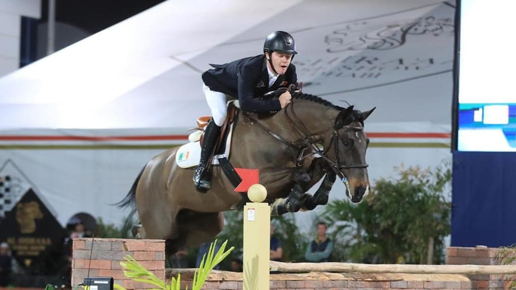 Mikey Pender winning the Derby at Abu Dhabi on Friday with HHS Fortune.