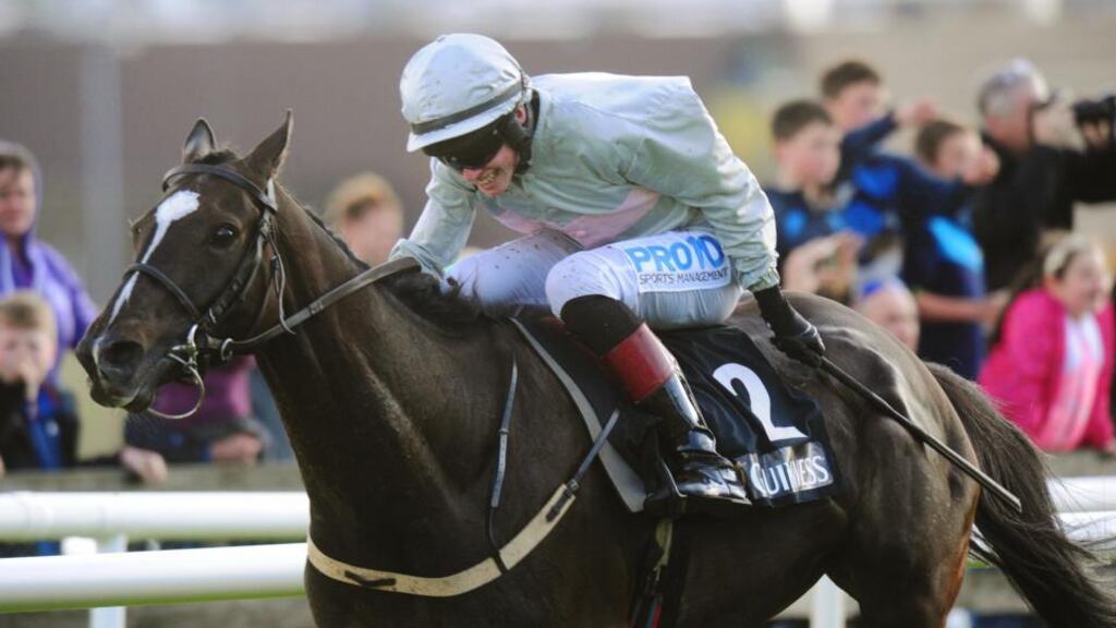 Clondaw Warrior ridden by Jack Kennedy wins the Guinness Handicap during day five of the Galway Festival at Galway Racecourse, Ballybrit. Photograph: PA Wire