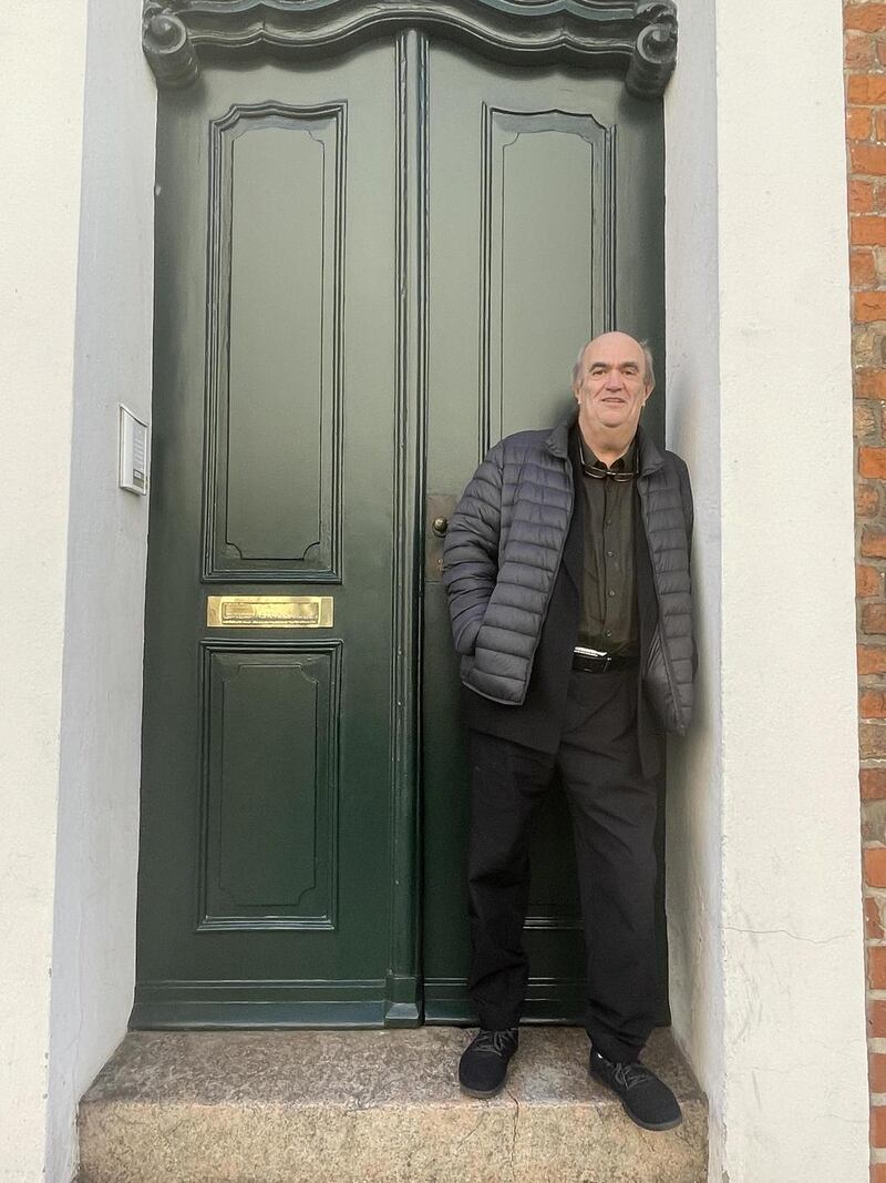Colm Tóibín in a Lübeck doorway. Photograph: Derek Scally