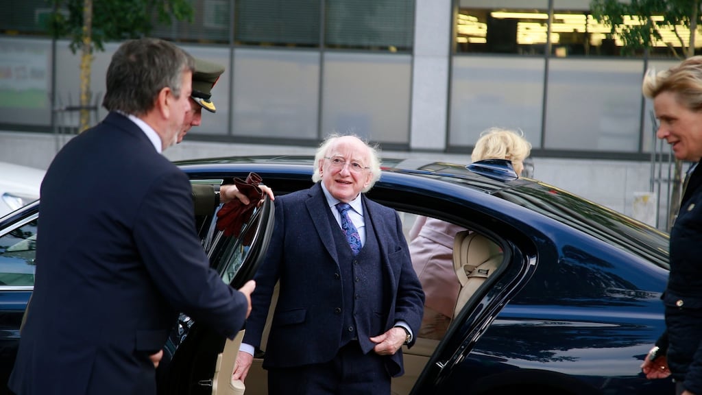 President Michael D Higgins: when Mr Reagan was conferred with an honorary doctorate in University College Galway, Mr Higgins led a protest outside. Photograph: Nick Bradshaw