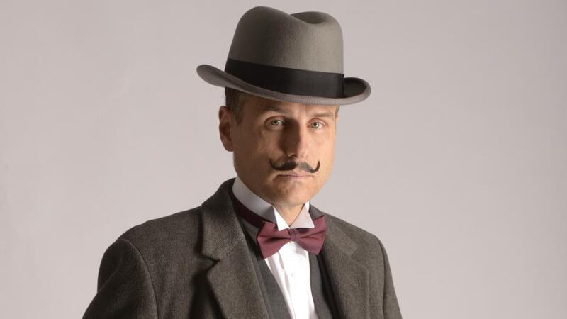 Jason Durr as Poirot in ‘Black Coffee’