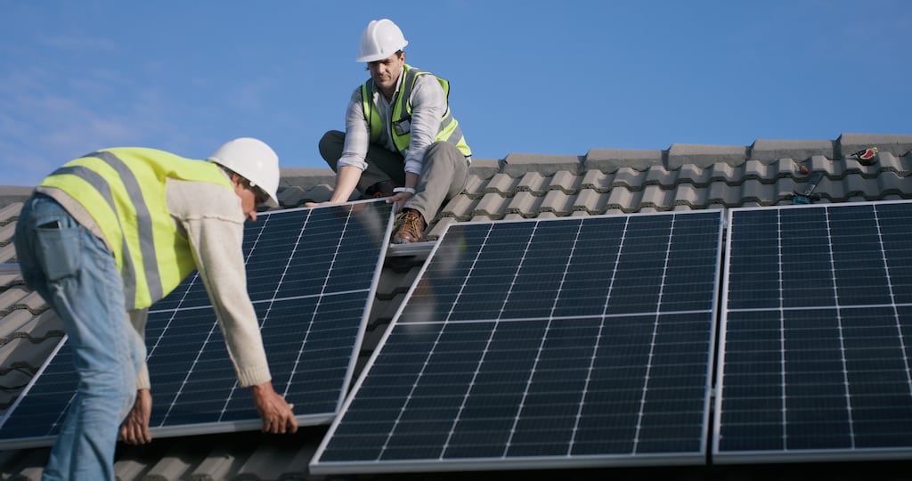 The average homeowner is installing 10 panels, which, together with a hybrid inverter and your Ber certificate, will cost between €7,500 and €8,000 before any grant. Photograph: iStock