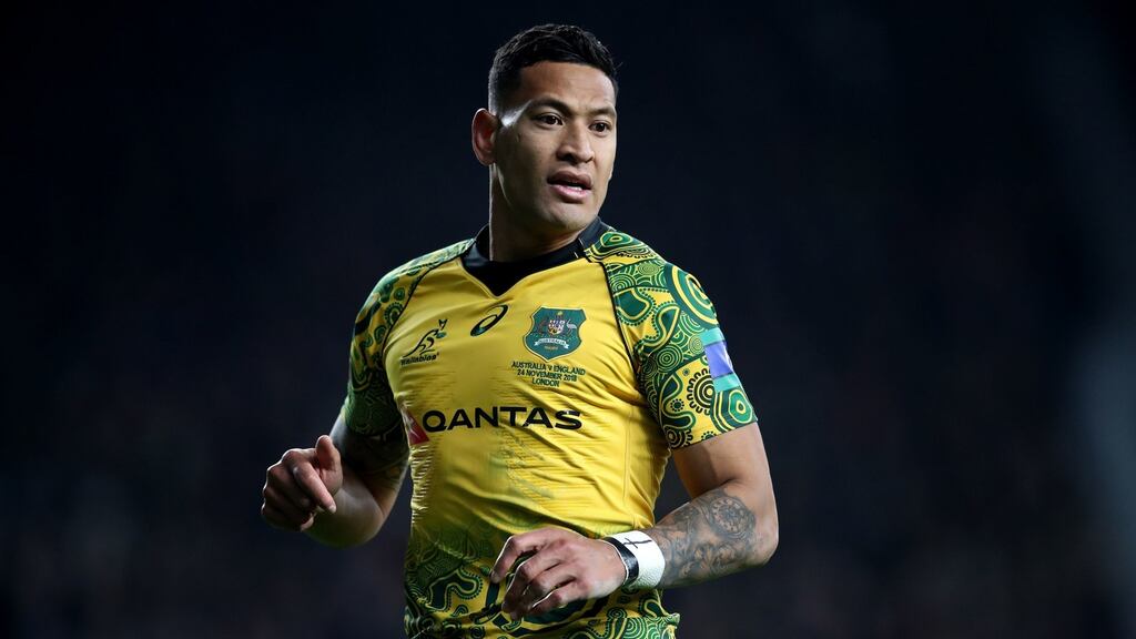 An online fundraising page by sacked former Wallabies full-back Israel Folau has raised for than A$2m. Photo: Adam Davy/PA Wire