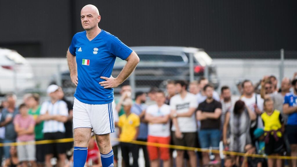 Fifa president Gianni Infantino. Photograph: Jean-Christophe Bott/EPA