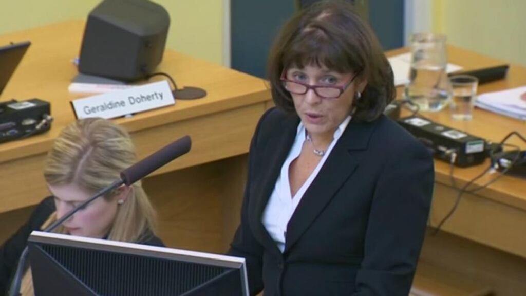 Senior counsel to the Historical Institution Abuse Inquiry, Christine Smith QC, speaking during the opening of the second module of the inquiry yesterday. Photograph: BBC
