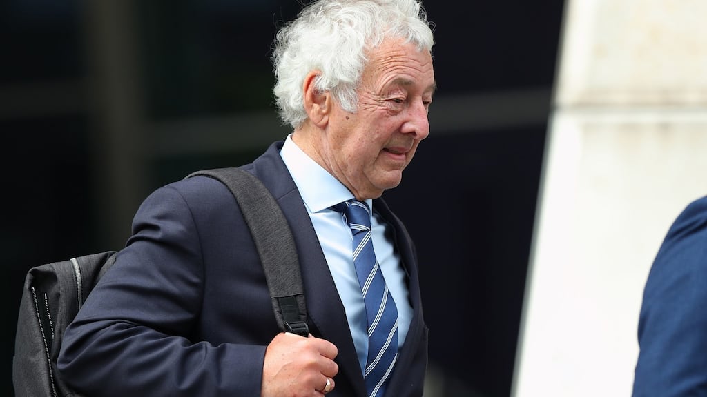 Retired South Yorkshire police officer Alan Foster leaves the Lowry Theatre, Salford Quays, in Greater Manchester. Photograph: Peter Byrne/PA