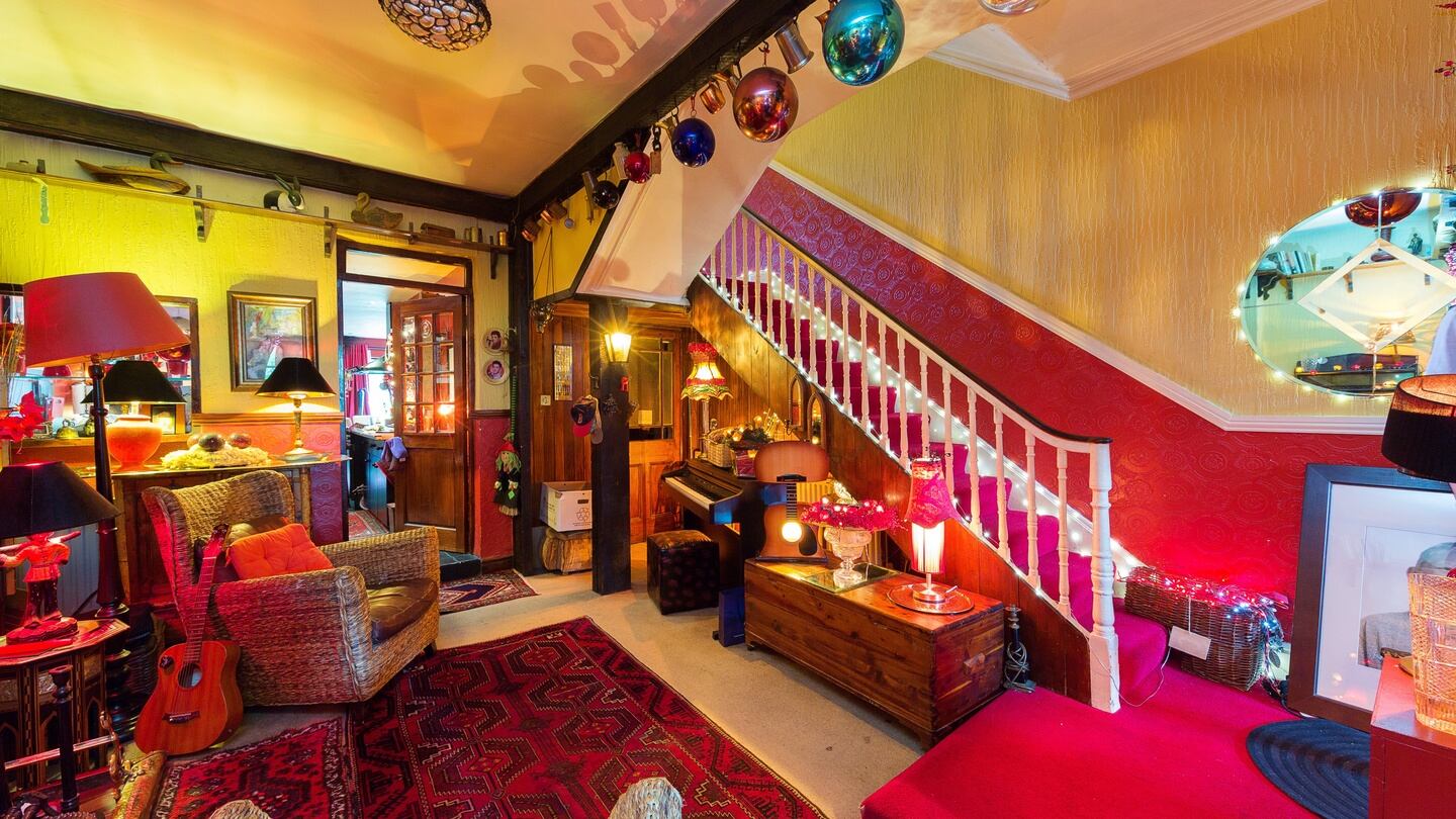 A dado rail runs from the hallway upstairs. Photograph: Alan Betson/The Irish Times