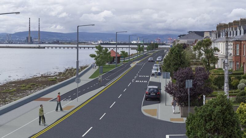 How the location will appear after works to sea defences at the site.