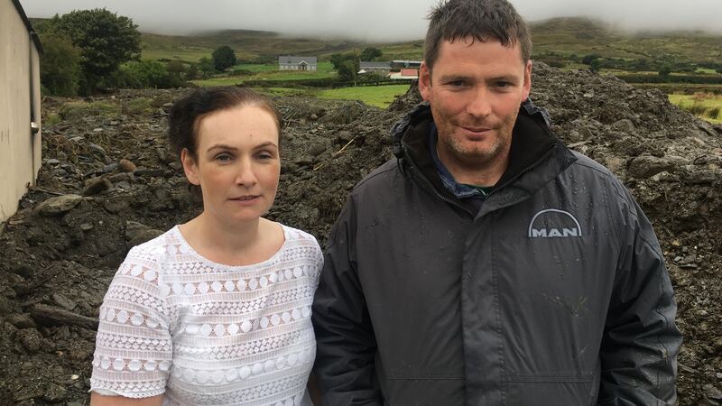 Gerald and Jacqueline Gallagher: concrete outhouses may have saved the family. Photograph: Peter Murtagh