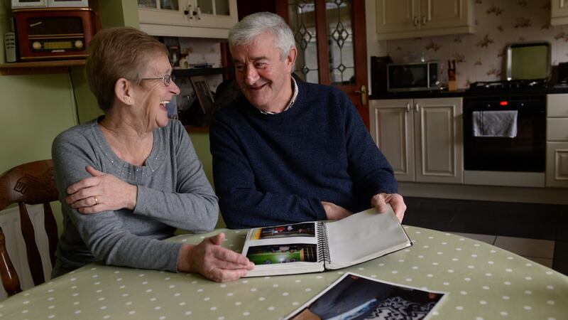 Michael O’Flaherty with his wife, Ann, at their home in Kilnamanagh, Dublin. Photograph: Dara Mac Donaill / The Irish Times