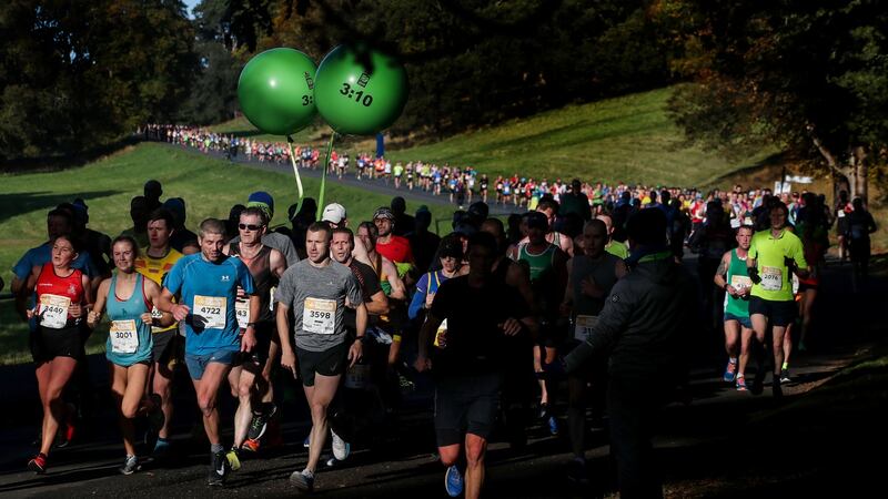 Participants in last year’s marathon come through the Phoenix Park. Photo: Bryan Keane/Inpho