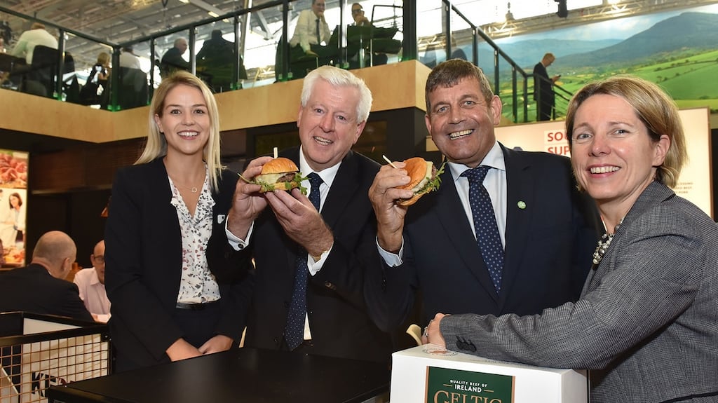 Kepak head of sales north America Joanne Farrelly, managing director John Horgan, Minister of State for Food Andrew Doyle and Bord Bia chief executive Tara McCarthy at the announcement of the US venture.