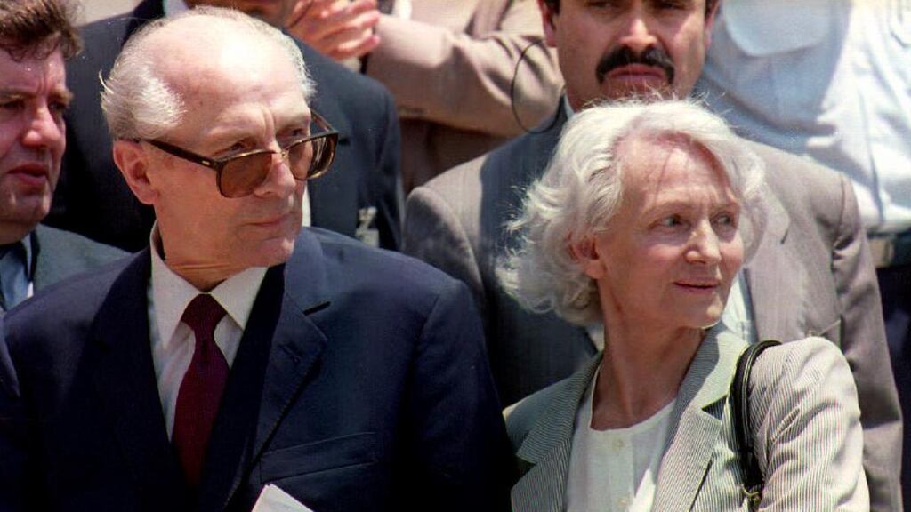 Odd couple: Former East German president Erich Honecker and his wife, Margot, arrive in Santiago, Chile in January 1993. Photograph: Cris Bouroncle/AFP via Getty Images