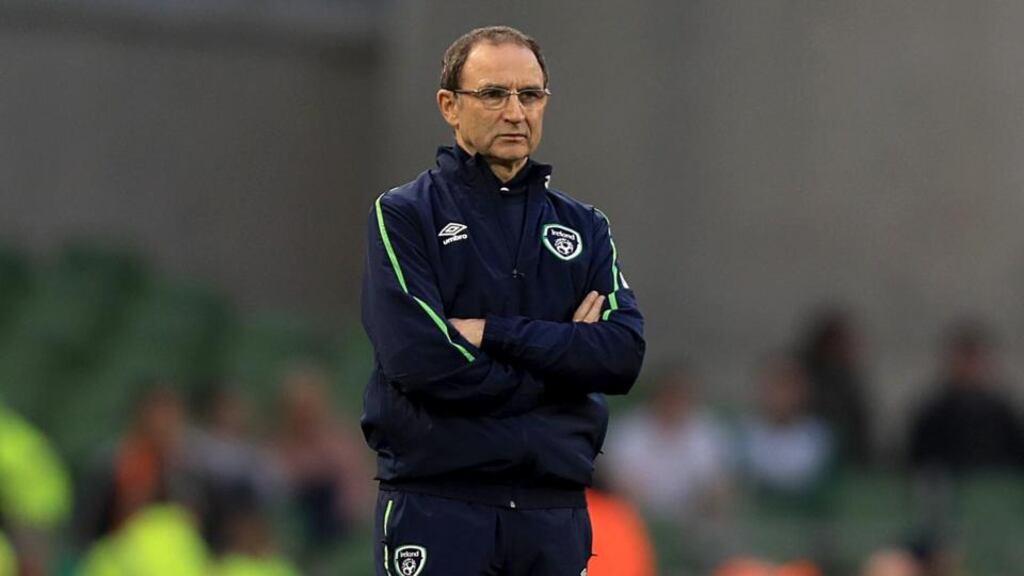 Republic of Ireland manager Martin O’Neill on the sideline during the international friendly against the Netherlands at the Aviva Stadium. Photograph: Donall Farmer/Inpho