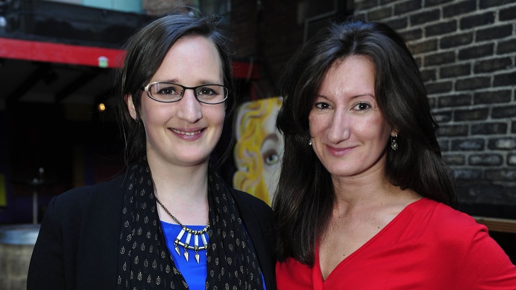 Sarah Davis-Goff, right, with Tramp Press co-publisher Lisa Coen. Photograph: Aidan Crawley