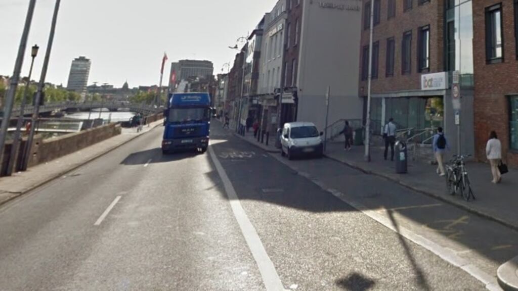 An internet cafe manager who kicked a customer to death outside the premises on Wellington Quay in Dublin after a row over a 70-cent phone call is to be sentenced later this month. Photograph: Google Maps.
