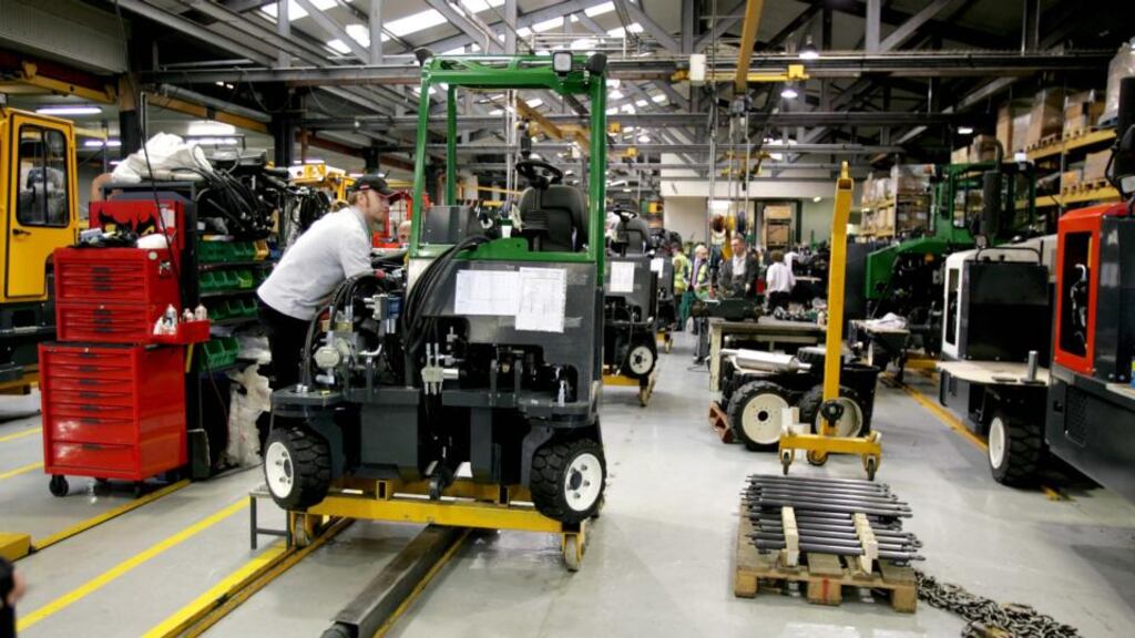 Manufacturing at the Combilift Forklifts. Photograph: Dave Sleator/Irish Times