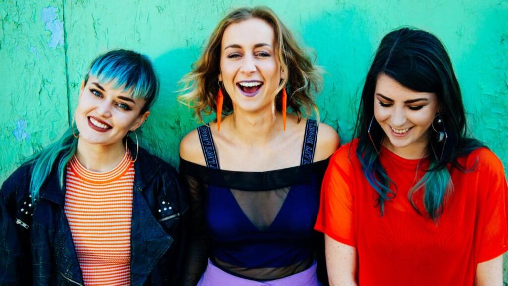 Wyvern Lingo: Caoimhe Barry, Karen Cowley and Saoirse Duane. Photograph: Ruth Medjber