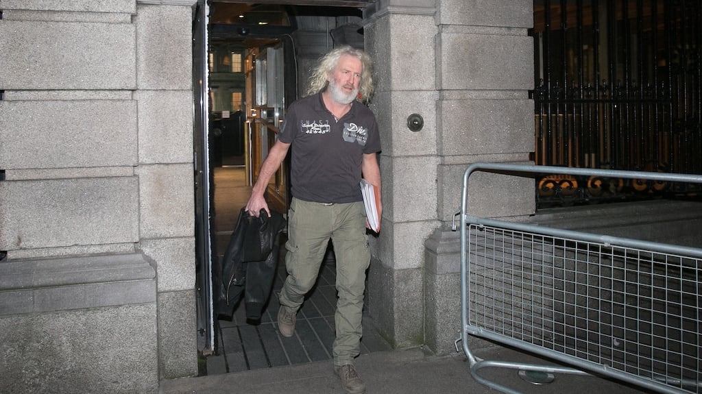 Mick Wallace who was last week brought to jail for refusing to pain a fine before being released a few hours later.  Judge James McNulty said  public representatives were setting a bad example  by refusing to pay fines and then being brought to prison only to be released almost immediately. Photograph: Collins