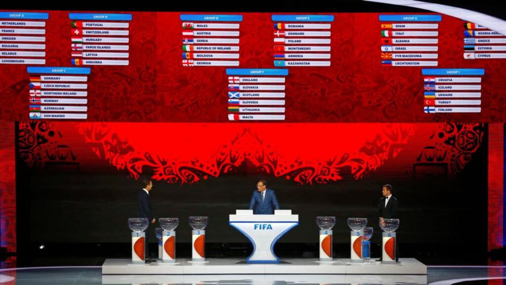 Martin O’Neill has said he is pleased with ireland’s World Cup 2018 qualification group. Photograph: Reuters