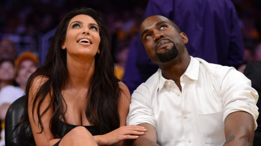 Kim Kardashian and husband Kanye West: A plug from the reality TV star is priceless advertising.  Photograph: Harry How/Getty Images