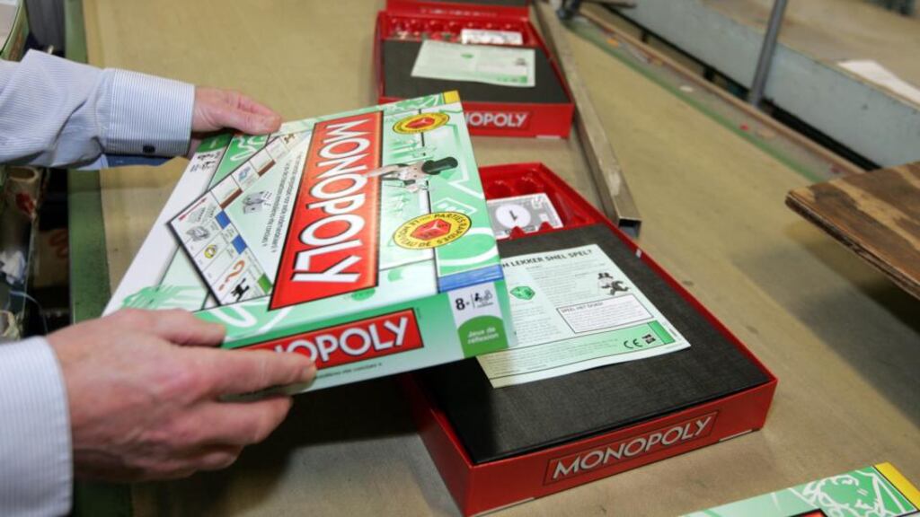 The boardgame Monopoly being manufactured at the Hasbro Ireland plant, at Waterford. Photograph: Eric Luke