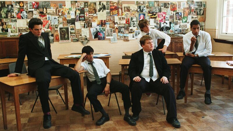 The History Boys: Dominic Cooper, Sacha Dhawan, James Corden, Andrew Knott and Samuel Anderson.