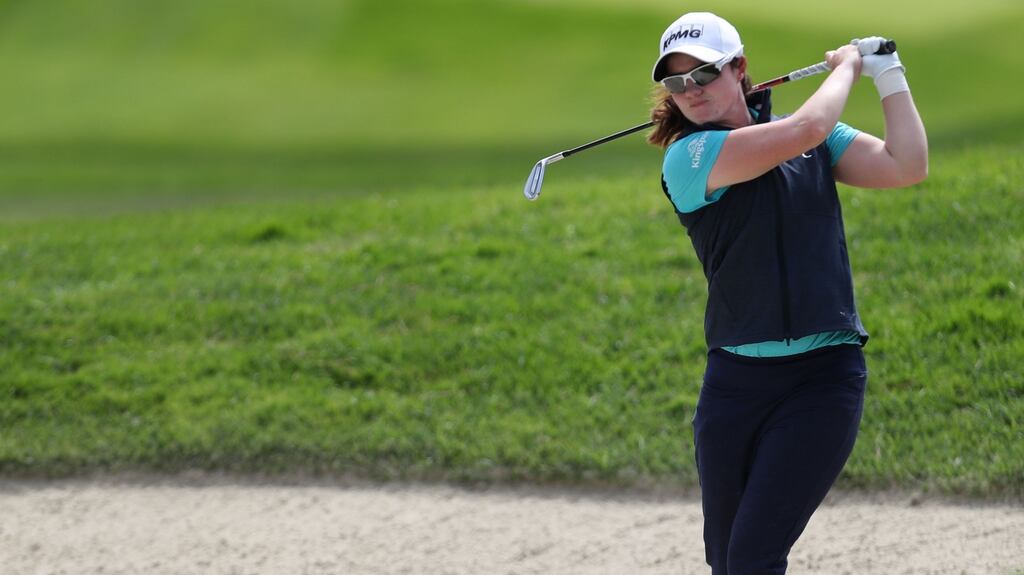 Leona Maguire carded a seven-under 65 to take an early share of the clubhouse lead at the LPGA Meijer Classic at Grand Rapids in Michigan. Photograph: Jed Jacobsohn/Getty Images