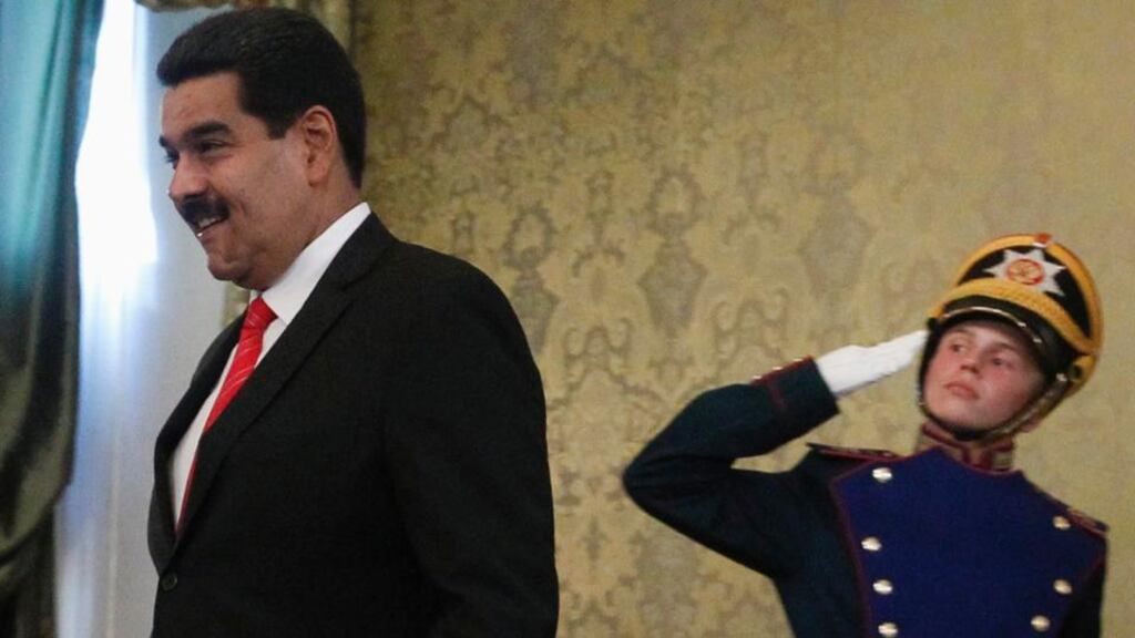 Venezuelan President Nicolas Maduro arrives for a meeting with his Russian counterpart Vladimir Putin at the Kremlin in Moscow, this morning. Photograph: Reuters/Maxim Shemetov