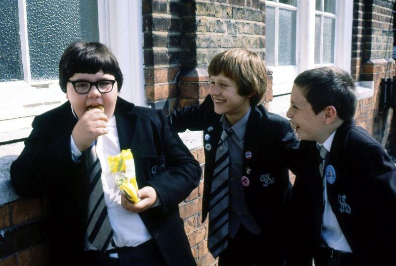 Grange Hill: Lee McDonald as Zammo with Erkan Mustafa as Roland and Lee Sparke as Jonah. Photograph: BBC