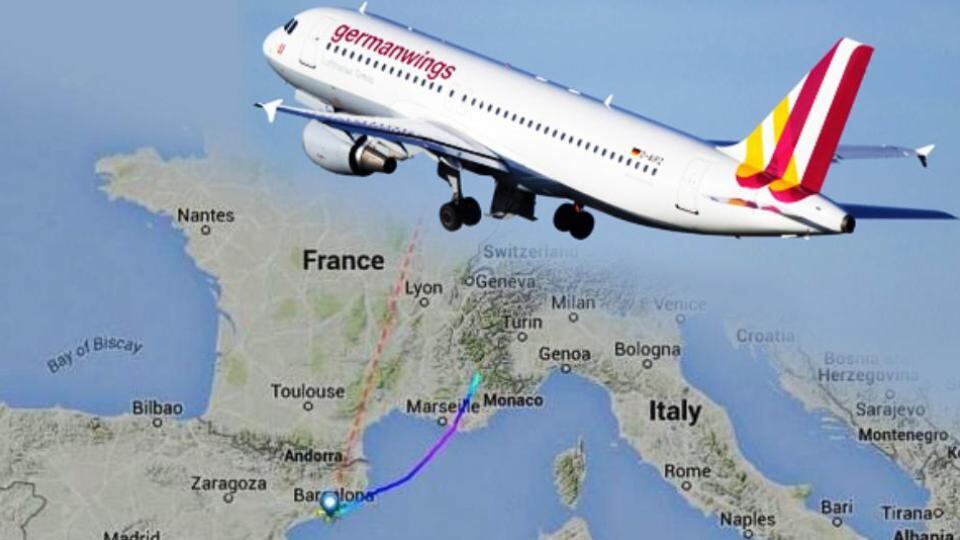 A screengrab showing where the Airbus A320 is believed to have crashed. Graphic: Paul Scott/The Irish Times.