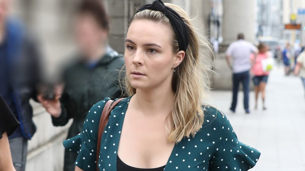 Sam Clarke Kavanagh is  pictured leaving the Four Courts after the opening day of her High Court action for damages. Photograph: Collins Courts.