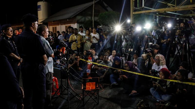 Negeri Sembilan deputy police chief Che Zakaria Othman speaks to media during a press conference at Tunku Jaafar Hospital in Seremban, Malaysia. Photograph: Ahmad Yusni/EPA